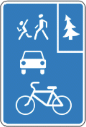 дорожный знак в миниатюре 5.39